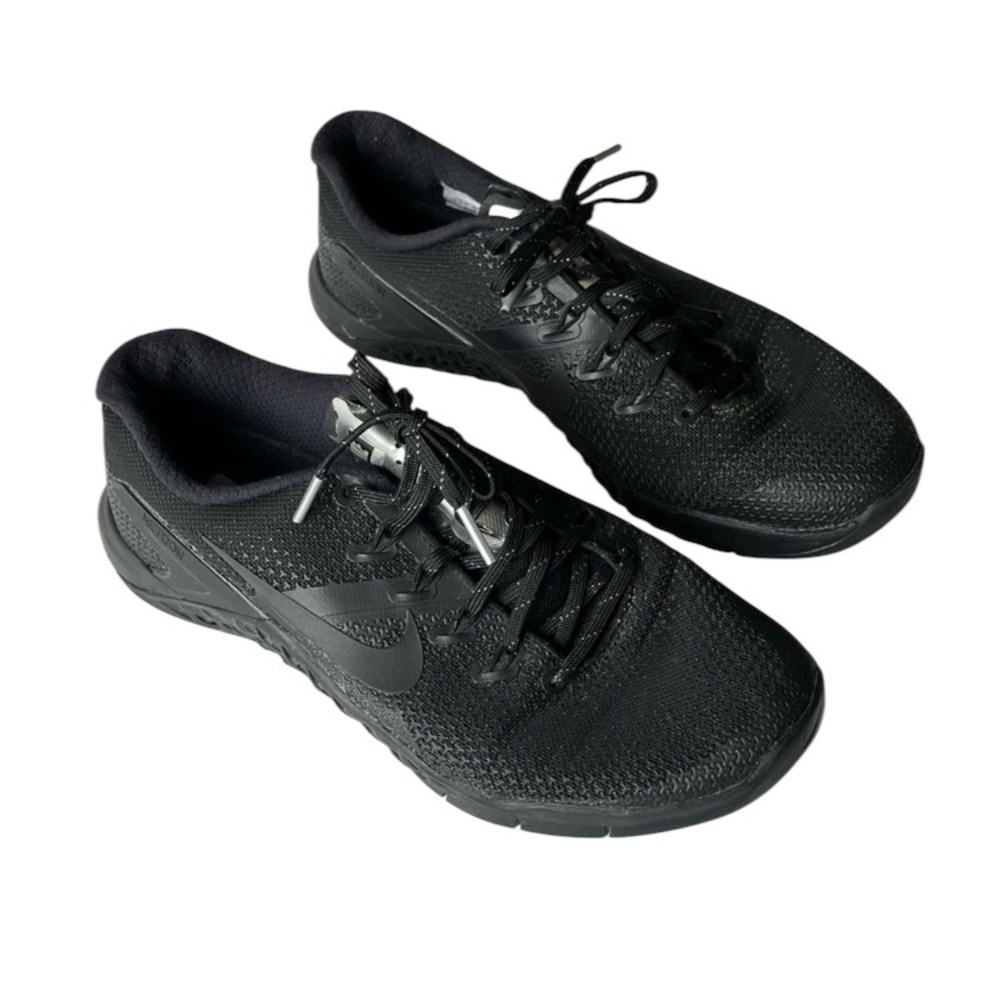Nike Metcon Black Running Shoes Size 8 EU 39 Gym Training Minimalist Sneakers